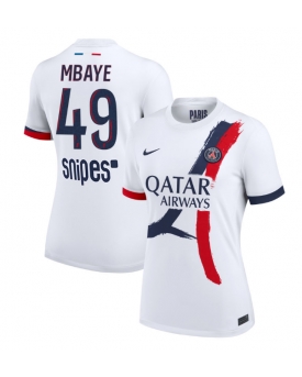 Billige Fotballdrakt Paris Saint-Germain Ibrahim Mbaye #49 Replika Bortedrakt Dame 2025-26 Kortermet Billige Fotballdrakt Paris Saint-Germain Ibrahim Mbaye #49 Replika Bortedrakt Dame 2025-26 Kortermet